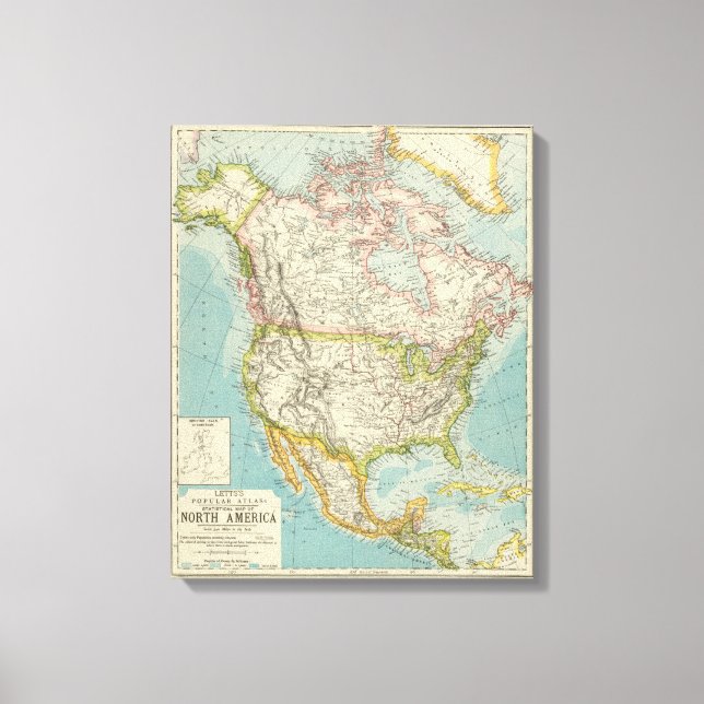Impressão Em Tela América do Norte 23 (Frente)