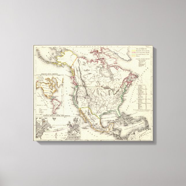 Impressão Em Tela América do Norte 8 (Frente)