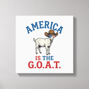 Impressão Em Tela América É a Maior Camisa Patriótica de Cabra Cowbo