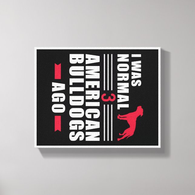 Impressão Em Tela American Bulldog Wall Art | Presente de citação en (Frente)