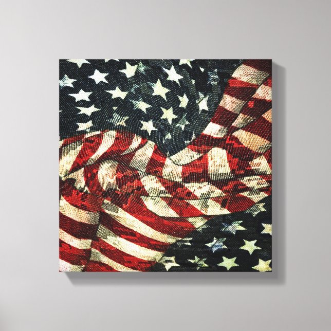Impressão Em Tela American Flag-Camouflage por Shirley Taylor (Frente)