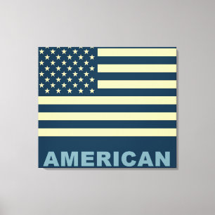 Impressão Em Tela American Flag Pop Art 5°