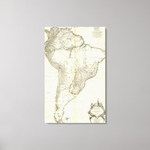 Impressão Em Tela Americano composto mapa gravado
