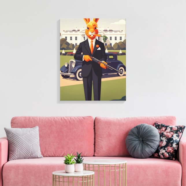 Impressão Em Tela Americano engraçado (Insitu(Sala de estar))