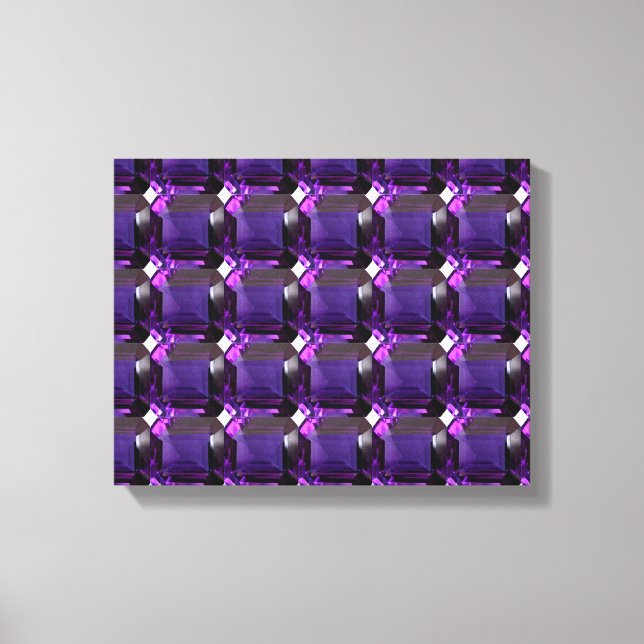 Impressão Em Tela Ametyst Gemstone Purple (Frente)