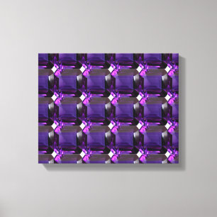 Impressão Em Tela Ametyst Gemstone Purple