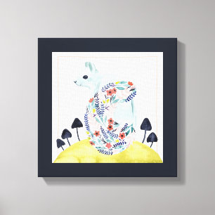 Impressão Em Tela Amigos da Clementina Esquilo de arte popular