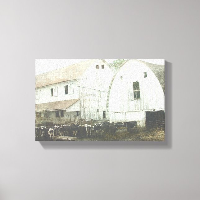 Impressão Em Tela Amish Dairy Black and White (Frente)