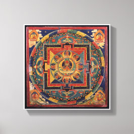 Impressão Em Tela Amitayus mandala, escola tibetana do século XIX