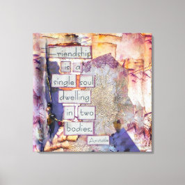 Impressão Em Tela Amizade É Uma Arte De Alma Solteiro
