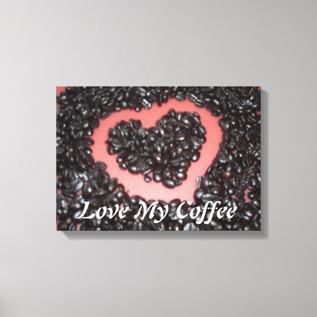 Impressão Em Tela Amo Meu Café (Frente)