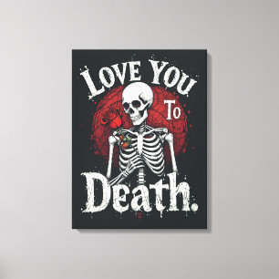 Impressão Em Tela Amo-te à Arte Esquelética da Morte