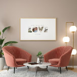 Impressão Em Tela Amor 4 foto simples presente personalizado moderno<br><div class="desc">Ame 4 fotos simples de aniversário personalizado moderno,  casamento,  aniversário ou presente de Natal para aquele que você ama.</div>