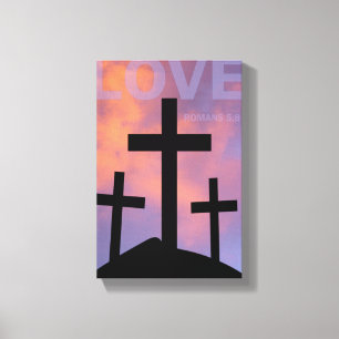 Impressão Em Tela AMOR - 5:8 dos romanos