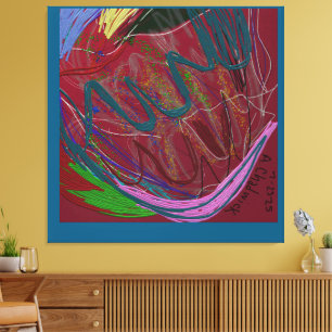 Impressão Em Tela Amor Abstrato 