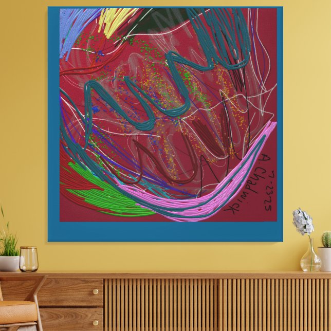 Impressão Em Tela Amor Abstrato  (Insitu(Sala de estar))