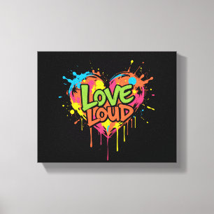 Impressão Em Tela amor alto