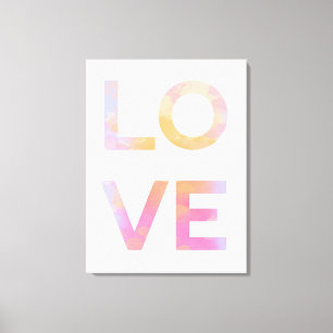 Impressão Em Tela Amor, Aquarela