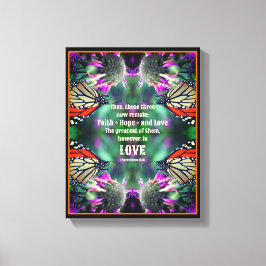 Impressão Em Tela Amor Citação Monarca Borboleta Inspiração