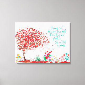 Impressão Em Tela Amor com plantas de jardim