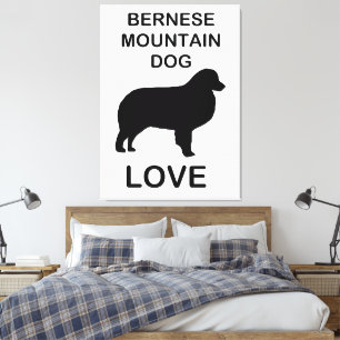 Impressão Em Tela amor de cão de montanha bernês
