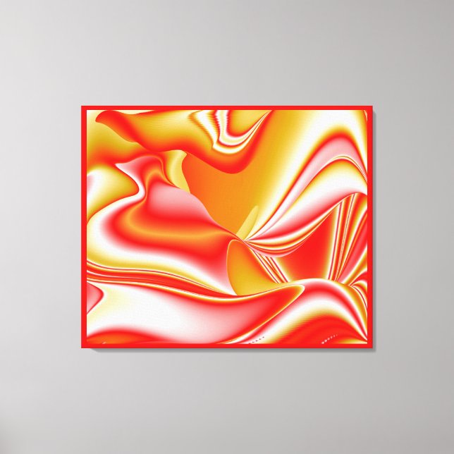Impressão Em Tela Amor e Abstrato 3D Rainbowart Dourado (Frente)