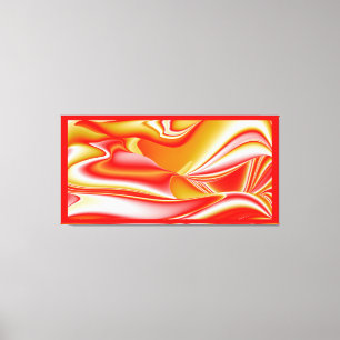 Impressão Em Tela Amor e Abstrato 3D Rainbowart Dourado