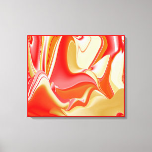 Impressão Em Tela Amor e Ouro Abstrato 3D Rainbowart