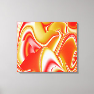 Impressão Em Tela Amor e Ouro Abstrato 3D Rainbowart