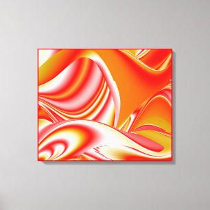 Impressão Em Tela Amor e Ouro Abstrato 3D Rainbowart