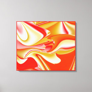 Impressão Em Tela Amor e Ouro Abstrato 3D Rainbowart