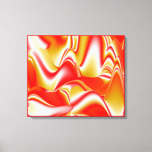 Impressão Em Tela Amor e Ouro Abstrato 3D Rainbowart
