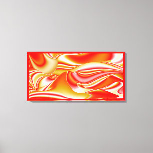 Impressão Em Tela Amor e Ouro Abstrato 3D Rainbowart