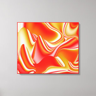 Impressão Em Tela Amor e Ouro Abstrato 3D Rainbowart