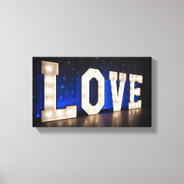 Impressão Em Tela Amor em Luzes