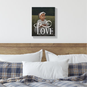 Impressão Em Tela Amor Moderno Personalizado Nova Foto Monograma de