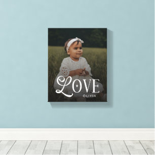 Impressão Em Tela Amor Moderno Personalizado Nova Foto Monograma do