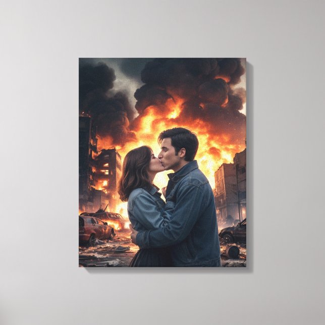 Impressão Em Tela Amor mostrando casal (Frente)
