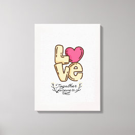 Impressão Em Tela amor para sempre, citação