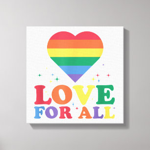 Impressão Em Tela Amor por Todos os LGBTQ Rainbow Priorde Gay LGBT