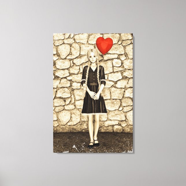 Impressão Em Tela Amor Vintage (Frente)