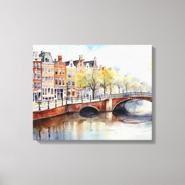 Impressão Em Tela Amsterdã, Impressão de tela estendida (Frente)