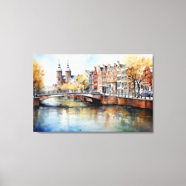 Impressão Em Tela Amsterdã, Impressão de tela estendida (Frente)