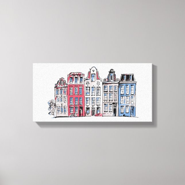 Impressão Em Tela Amsterdã-| Zazzle_Growth. (Frente)