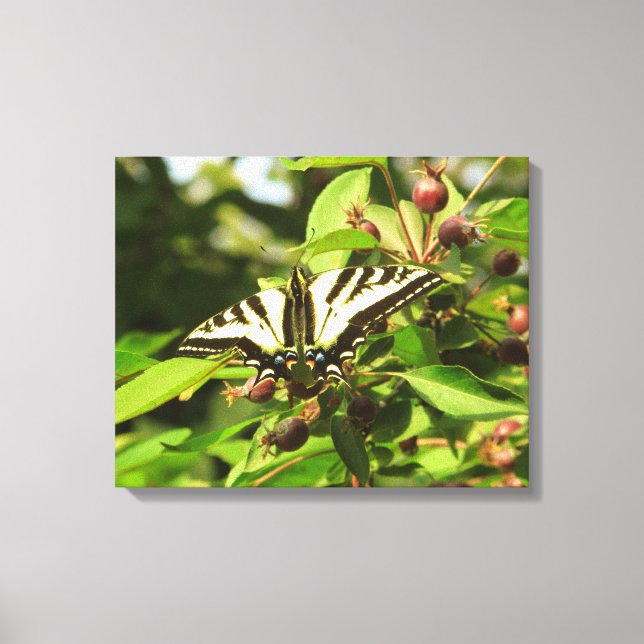 Impressão Em Tela Ananás e Borboleta (Frente)