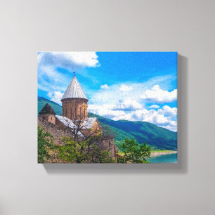 Impressão Em Tela Ananuri Castle Georgia Aragvi Caucuses Montanhas