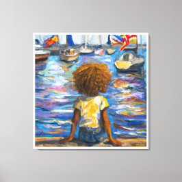 Impressão Em Tela Anders Artiontory*Sentado No Encaixe Da Baía*