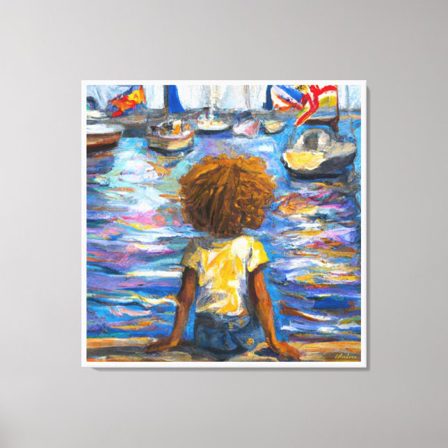 Impressão Em Tela Anders Artiontory*Sentado No Encaixe Da Baía* (Frente)