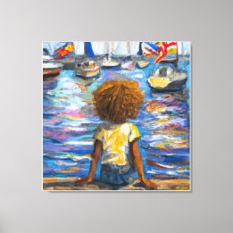 Impressão Em Tela Anders Artiontory*Sentado No Encaixe Da Baía*