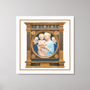 Impressão Em Tela Andrea Della Robbia c1485 Madonna e Child Canva